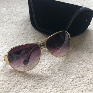 Marc by Marc Jacobs gold framed sunglasses with case